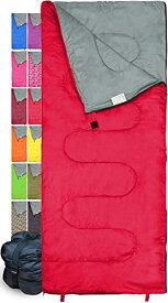 アウトドア キャンプ スリーピングバッグ アメリカ Lightweight Red Sleeping Bag by RevalCamp. Indoor & Outdoor use. Great for Kids, Teens & Adults. Ultra Light and Compact Bags are Perfect for Hiking, Backアウトドア キャンプ スリーピングバッグ アメリカ