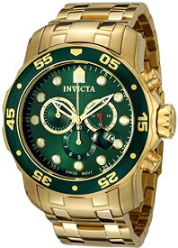 腕時計 インヴィクタ インビクタ プロダイバー メンズ Invicta 0075 Men's Pro Diver Chronograph 18k Yellow Gold Plated腕時計 インヴィクタ インビクタ プロダイバー メンズ