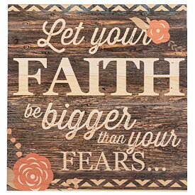 壁飾り インテリア タペストリー 壁掛けオブジェ 海外デザイン PNL0201 P. Graham Dunn Let Your Faith Be Bigger Than Your Fears… 12 x 12 inch Pine Wood Plank Wall Sign Plaque壁飾り インテリア タペストリー 壁掛けオブジェ 海外デザイン PNL0201