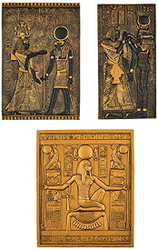 壁飾り インテリア タペストリー 壁掛けオブジェ 海外デザイン WU68176-Parent Design Toscano Steles Tutankhamen, Isis and Horus Wall Sculpture Plaques, 10 Inch, Set of Three, Egypt壁飾り インテリア タペストリー 壁掛けオブジェ 海外デザイン WU68176-Parent