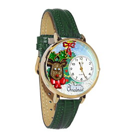 腕時計 気まぐれなかわいい プレゼント クリスマス ユニセックス WHIMS-G1220012 Whimsical Gifts Christmas Reindeer 3D Watch | Gold Finish Large | Unique Fun Novelty | Handmade in腕時計 気まぐれなかわいい プレゼント クリスマス ユニセックス WHIMS-G1220012