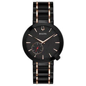 腕時計 ブローバ レディース Bulova Ladies' Latin GRAMMY Black Ion-Plated and Rose Gold with Sub Sweep Second Hand Quartz Watch, Sapphire Crystal Style: 98L240腕時計 ブローバ レディース