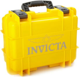 インビクタ Invicta プラスチックウォッチボックスケース イエロー 8スロット 取り外し可能なクッションを備えた耐衝撃性