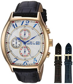 腕時計 インヴィクタ インビクタ メンズ 14330 Invicta Men's 14330 Specialty Tonneau Watch with 3 Textured Leather Strap Set腕時計 インヴィクタ インビクタ メンズ 14330