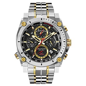 腕時計 ブローバ メンズ 98B228 Bulova Men's Icon Precisionist Two-Tone Stainless Steel 8-Hand Chronograph with Gold and Red Accents Style: 98B228腕時計 ブローバ メンズ 98B228