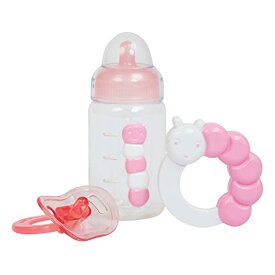 ジェーシートイズ 赤ちゃん おままごと ベビー人形 81061 JC Toys Pink Baby Doll Bottle, Rattle & Pacifier Set for Keeps Playtime! | Fits Many Dolls up to 15" | Play Accessories | Ages 2+ジェーシートイズ 赤ちゃん おままごと ベビー人形 81061