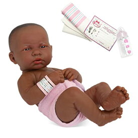 ジェーシートイズ 赤ちゃん おままごと ベビー人形 18507 JC Toys - La Newborn First Day African American| Anatomically Correct Real Girl Baby Doll | 14" All-Vinyl | Made in Spain | Designed by Berengジェーシートイズ 赤ちゃん おままごと ベビー人形 18507