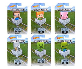 ホットウィール マテル ミニカー ホットウイール Hot Wheels 1:64 Minecraft Minecart (Assorted Character Cards) 6PCSホットウィール マテル ミニカー ホットウイール
