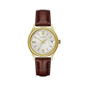 腕時計 ブローバ レディース 44M111 Bulova Caravelle Dress Quartz Ladies Watch, Stainless Steel with Brown Leather Strap Dress, Gold-Tone (Model: 44M111)腕時計 ブローバ レディース 44M111