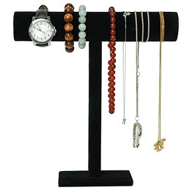 アクセサリスタンド ジュエリー AX-AY-ABHI-13622 G Ganen T-Bar Necklace Holder Jewelry Display Stand; Black Velvet Holder Organizer for Necklace, Chains, Bracelets, Watches, Headphones; 12” High*11”Croアクセサリスタンド ジュエリー AX-AY-ABHI-13622