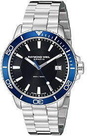 腕時計 レイモンドウェイル レイモンドウィル メンズ スイスの高級腕時計 Raymond Weil Men's 'Tango 300' Quartz Stainless Steel Diving Watch, Color: Silver ; Dial Color - black-Toned (Mo腕時計 レイモンドウェイル レイモンドウィル メンズ スイスの高級腕時計