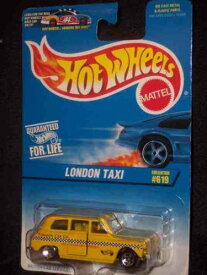 ホットウィール マテル ミニカー ホットウイール Hot Wheels - London Taxi - 1:64 Scale Replica - Collector #619 - Yellow Body Color w/graphics - 5 Spoke Wheels - China Madeホットウィール マテル ミニカー ホットウイール