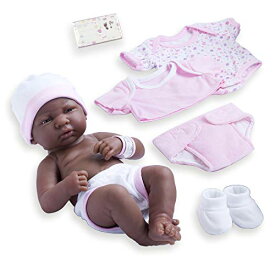 ジェーシートイズ 赤ちゃん おままごと ベビー人形 8 piece Layette Baby Doll Gift Set | JC Toys - La Newborn Nursery | 14" Life-Like African American Newborn Doll w/ Accessories | Pink | Ages 2+ジェーシートイズ 赤ちゃん おままごと ベビー人形