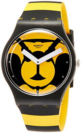 腕時計 スウォッチ レディース Swatch Originals Max L'Abeille Yellow Dial Silicone Strap Unisex Watch SUOB149腕時計 スウォッチ レディース