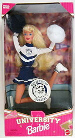 【即納】バービー人形 ユニバーシティバービー 19866 コネチカット ハスキー 大学 チアリーダー 関節可動