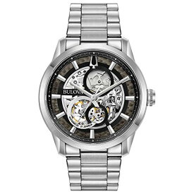 腕時計 ブローバ メンズ Bulova Men's Classic Sutton Stainless Steel Automatic Watch, Skeleton Dial Style: 96A208腕時計 ブローバ メンズ
