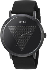 腕時計 ゲス GUESS メンズ GUESS Iconic Studded Black Logo Silicone Watch. Color: Black (Model: U1161G2)腕時計 ゲス GUESS メンズ