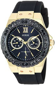 腕時計 ゲス GUESS レディース GUESS Gold-Tone Stainless Steel + Black Stain Resistant Watch with Day + Date Functions. Color: Black (Model: U1053L7)腕時計 ゲス GUESS レディース