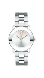 腕時計 モバード レディース Movado Women's BOLD Iconic Metal Stainless Watch with a Flat Dot Sunray Dial, Silver/Grey (3600433)腕時計 モバード レディース