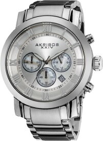 腕時計 アクリボスXXIV メンズ Akribos XXIV Men's AK622 'Grandiose' Chronograph Quartz Stainless Steel Bracelet Watch (Silver)腕時計 アクリボスXXIV メンズ