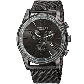 腕時計 アクリボスXXIV メンズ Akribos XXIV Swiss Chronograph Quartz Watch - Round Radiant Sunburst Dial - Stainless Steel Mesh Strap - Omni Men's Dress Watch - AK813腕時計 アクリボスXXIV メンズ