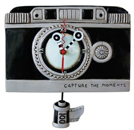 アレンデザイン Allen Designs ビンテージカメラの振り子時計 フィルムの振り子 壁掛け時計 サイズ約24x23センチ P1226 インテリア