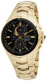 腕時計 セイコー メンズ SEIKO SSC700 Watch for Men - Coutura Collection - Stainless Steel Case & Bracelet with Gold Finish, Light-Powered, 6-Month Power Reserve, Perpetual Calendar, and 100m Water Resistant腕時計 セイコー メンズ