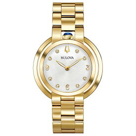 腕時計 ブローバ レディース Bulova Ladies' Rubaiyat Diamond Dial Gold Tone Stainless Steel 2-Hand Quartz Watch, Diamond Dial and Sapphire Crystal Style: 97P125腕時計 ブローバ レディース