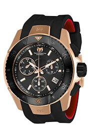 腕時計 テクノマリーン メンズ Technomarine Men's Black Quartz Watch TM616005 UF6, Gold, Quartz Watch, Chronograph (One Size, Multicolored)腕時計 テクノマリーン メンズ