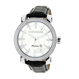 腕時計 ラックスマン メンズ LUXURMAN Watches Mens VS Diamond Watch .18ct White MOP腕時計 ラックスマン メンズ