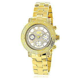 腕時計 ラックスマン レディース LUXURMAN Ladies Diamond Watch 0.30 ct Yellow Gold Plated腕時計 ラックスマン レディース