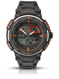 腕時計 セコンダ イギリス メンズ Sekonda Men's Digital Watch with Black Dial Digital Display and Black Plastic Strap 1163.05, Black/Black, Strap腕時計 セコンダ イギリス メンズ