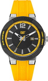 腕時計 キャタピラー メンズ タフネス 頑丈 CAT Shock Slim Yellow Men Watch, 43.5 mm case, Black face, Date Display, Stainless Steel case, Yellow Silicone Strap, Black/Yellow dial (SH.141.27.131)(Yellow)腕時計 キャタピラー メンズ タフネス 頑丈