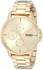 腕時計 ヒューゴボス 高級メンズ HUGO Men's Quartz Watch with Stainless Steel Strap, Gold, 20 (Model: 1530026), Black腕時計 ヒューゴボス 高級メンズ