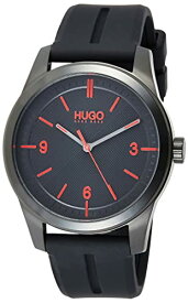 腕時計 ヒューゴボス 高級メンズ HUGO Mens Analogue Quartz Watch Create, Black, 40mm, Strap腕時計 ヒューゴボス 高級メンズ