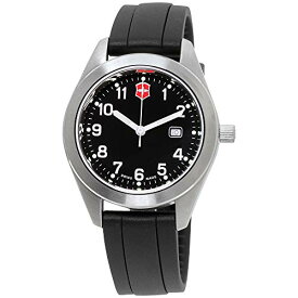 腕時計 ビクトリノックス スイス レディース，ウィメンズ Victorinox Garrison Black Dial Silicone Strap Ladies Watch 26033CB腕時計 ビクトリノックス スイス レディース，ウィメンズ