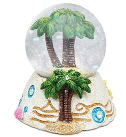 スノーグローブ 雪 置物 インテリア 海外モデル COTA Global Palm Tree Stone Snow Globe - Sparkly Water Globe Figurine with Sparkling Glitter, Collectible Novelty Ornament for Home Decor, for Birthdays, Christスノーグローブ 雪 置物 インテリア 海外モデル