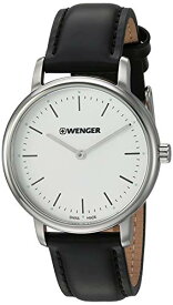 腕時計 ウェンガー スイス レディース Wenger Women's Urban Classic Stainless Steel Swiss-Quartz Leather Strap, Black, 16.8 Casual Watch (Model: 01.1721.110)腕時計 ウェンガー スイス レディース