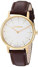 腕時計 ウェンガー スイス レディース Wenger Women's Urban Classic Stainless Steel Swiss-Quartz Leather Strap, Brown, 17 Casual Watch (Model: 01.1721.112)腕時計 ウェンガー スイス レディース
