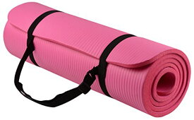 ヨガマット フィットネス BFGY-AP6PK Signature Fitness All Purpose 1/2-Inch Extra Thick High Density Anti-Tear Exercise Yoga Mat with Carrying Strap, Pinkヨガマット フィットネス BFGY-AP6PK