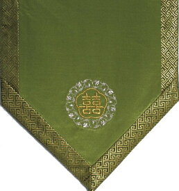 ヨガ フィットネス new Altar Cloth Or Wall Hanging - Embroidered w/Brocade Silk Trims - Double Happinessヨガ フィットネス new