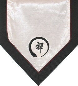 ヨガ フィットネス new Altar Cloth Or Wall Hanging - Embroidered : Zen Circle - Whiteヨガ フィットネス new