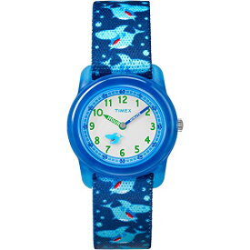 腕時計 タイメックス レディース Timex Boys TW7C13500 Time Machines Blue Sharks Elastic Fabric Strap Watch腕時計 タイメックス レディース