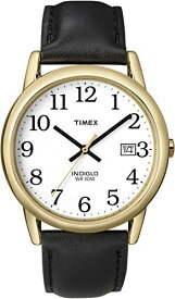 腕時計 タイメックス レディース Timex T2H291 Men's Indiglo Easy Reader Gold Tone White Dial Leather Band Analog Watch腕時計 タイメックス レディース