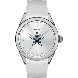 腕時計 タイメックス レディース Timex Women's NFL Athena 40mm Watch ? Dallas Cowboys with White Silicone Strap腕時計 タイメックス レディース