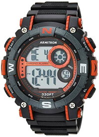 腕時計 アーミトロン メンズ 40/8284RED Armitron Sport Men's 40/8284RED Large Metallic Red Accented Black Resin Strap Chronograph Digital Watch腕時計 アーミトロン メンズ 40/8284RED