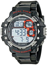 腕時計 アーミトロン メンズ 40/8309RED Armitron Sport Men's 40/8309RED Grey Cased Digital Chronograph Black Resin Strap Watch腕時計 アーミトロン メンズ 40/8309RED