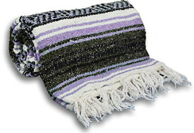 ヨガ フィットネス YogaAccessories Traditional Mexican Yoga Blanket - Light Purpleヨガ フィットネス