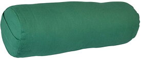 ヨガ フィットネス YogaAccessories Small Junior Sized Round Cotton Yoga Bolster - Greenヨガ フィットネス