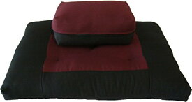 ヨガ フィットネス D&D Futon Furniture Zabuton Zafu Set, Yoga, Meditation Seat Cushions, Kneeling, Sitting, Supporting Exercise Pratice Zabuton & Zafu Cushions. (Burgundy)ヨガ フィットネス